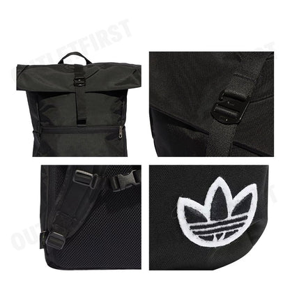 ADIDAS รุ่น PREMIUM ESSENTIALS ROLLTOP BACKPACK CODE: IJ0766 กระเป๋าเป้ กระเป๋าสะพายหลัง กระเป๋าสีดำ