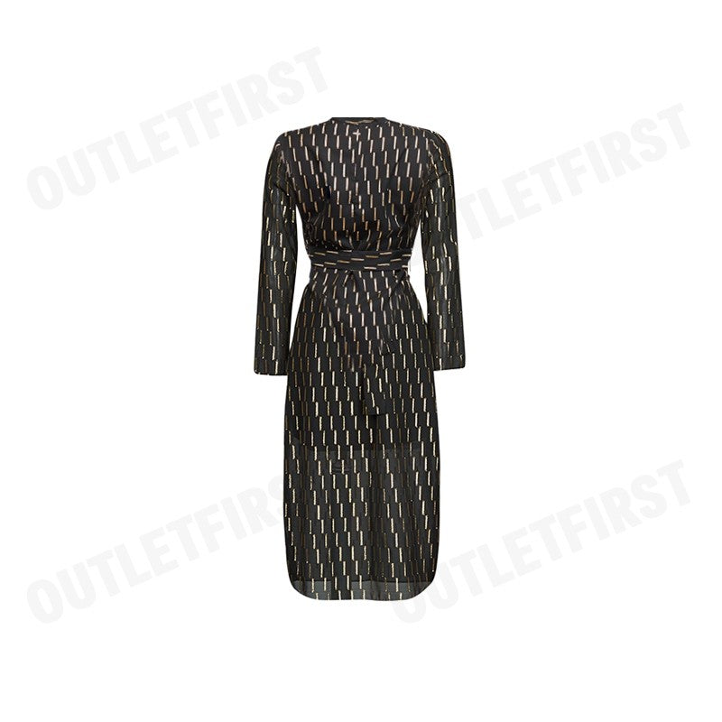 ARMANI EXCHANGE รุ่น DRESS WITH BOW CODE: 6RYA40 YN9MZ 42AG ชุดเดรส ชุดเดรสแขนยาว ชุดเดรสยาว