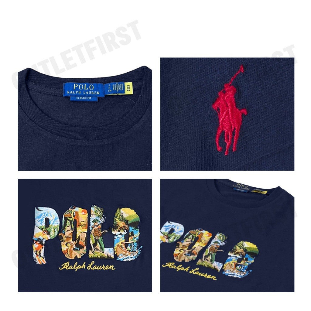POLO RALPH LAUREN รุ่น S STEECLSML SHORT SLEEVE T-SHIRT 16/1 JERSEY CODE: 710934738001 เสื้อยืด เสื้อคอกลม เสื้อแขนสั้น