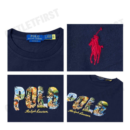 POLO RALPH LAUREN รุ่น S STEECLSML SHORT SLEEVE T-SHIRT 16/1 JERSEY CODE: 710934738001 เสื้อยืด เสื้อคอกลม เสื้อแขนสั้น