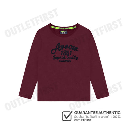 ARROW รุ่น MAN'S LONG SLEEVE COTTON T-SHIRT CODE: MTCM909W2CSMR เสื้อยืด เสื้อคอกลม แขนยาว