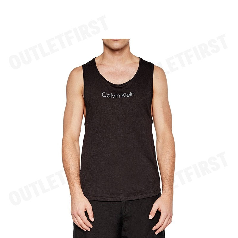 CALVIN KLEIN SWIMWEAR รุ่น CREW NECK TANK CODE: KM01009 BEH เสื้อกล้ามแขนกุด เสื้อกล้ามผู้ชาย เสื้อกล้ามสีดำ