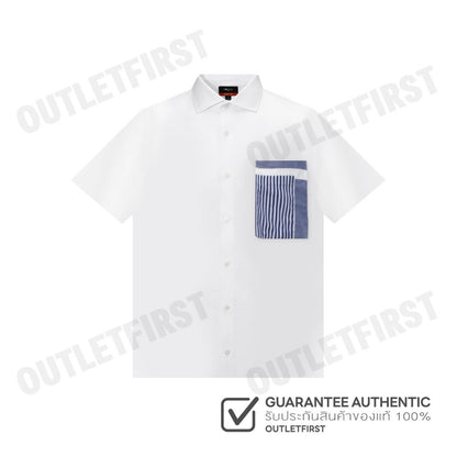 G2000 รุ่น EASY CARE COTTON OXFORD BLOCKING CASUAL SHIRT IN SMART FIT CODE: 41130112 00 เสื้อเชิ้ตแขนสั้นผู้ชาย