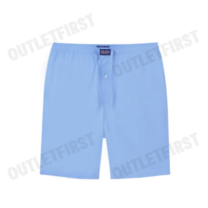 POLO RALPH LAUREN รุ่น COTTON SHORT PYAJAMA SET SOLID AUSTIN BLUE CODE: 714899503005 เซ็ทชุดนอน ชุดนอนผู้ชาย ชุดนอนสีฟ้า