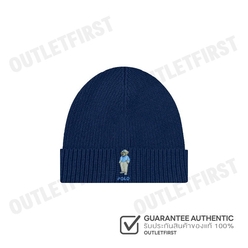 POLO RALPH LAUREN รุ่น POLO BEAR RIB-KNIT BEANIE CODE: 449959380002  หมวกบีนนี่ หมวกไหมพรม หมวกโปโล