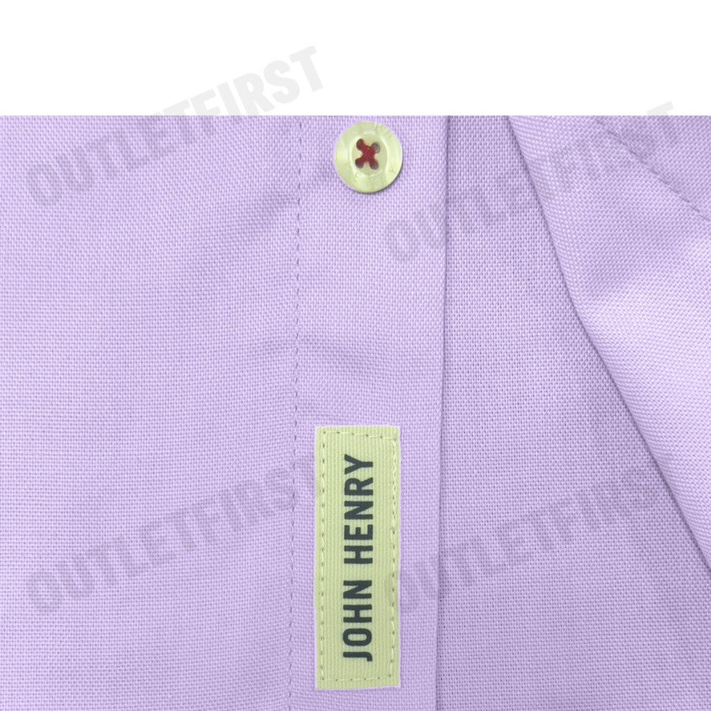 JOHN HENRY รุ่น MEN'S SHORT SLEEVES SLIM FIT SHIRT (PURPLE) CODE: JH F324MSSSM55 เสื้อเชิ้ต เสื้อแขนสั้น เสื้อผู้ชาย