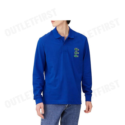 LACOSTE รุ่น MEN'S POLO SHIRT OFFICIAL CLOCK LONG SLEEVE POLO SHIRT CODE: PH5723 10 JQ0 เสื้อโปโลแขนยาว เสื้อโปโลผู้ชาย