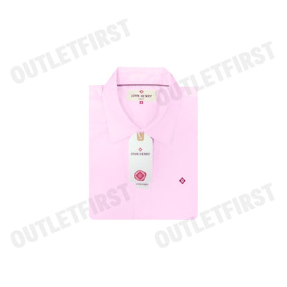 JOHN HENRY รุ่น MEN'S SHORT SLEEVES SLIM FIT SHIRT (PINK) CODE: JH F224MSSSM52 เสื้อเชิ้ตแขนสั้น เสื้อเชิ้ตผู้ชาย