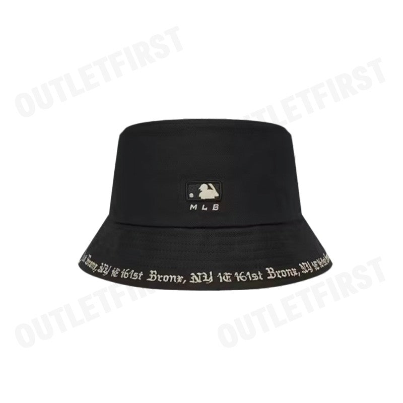 MLB รุ่น UNISEX GOTHIC LETTERING BUCKET HAT CODE: 3AHTHG01N 50BKS หมวกบักเก็ต หมวกเฟร็ปเป้ หมวกสีดำ