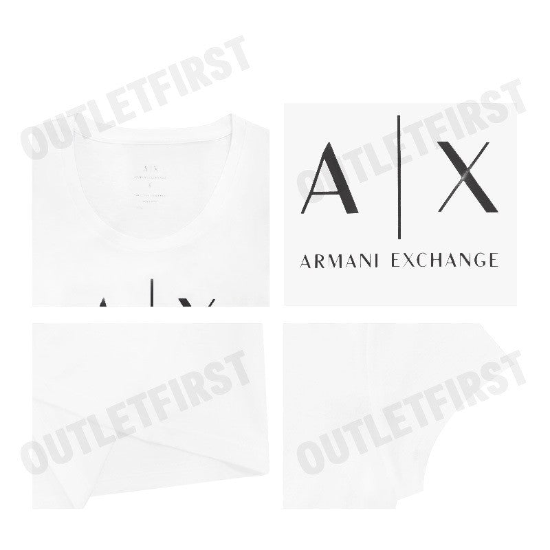 ARMANI EXCHANGE รุ่น PIMA COTTON PRINT LONG SLEEVE T-SHIRT CODE: 8NYT70 YJ16Z 1000 เสื้อยืดคอกลม เสื้อยืด เสื้อแขนสั้น