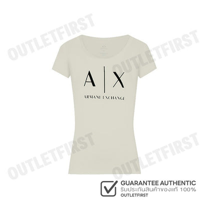 ARMANI EXCHANGE รุ่น PIMA COTTON PRINT LONG SLEEVE T-SHIRT CODE: 8NYT70 YJ16Z 1786 เสื้อยืดคอกลม เสื้อผู้หญิง แขนสั้น