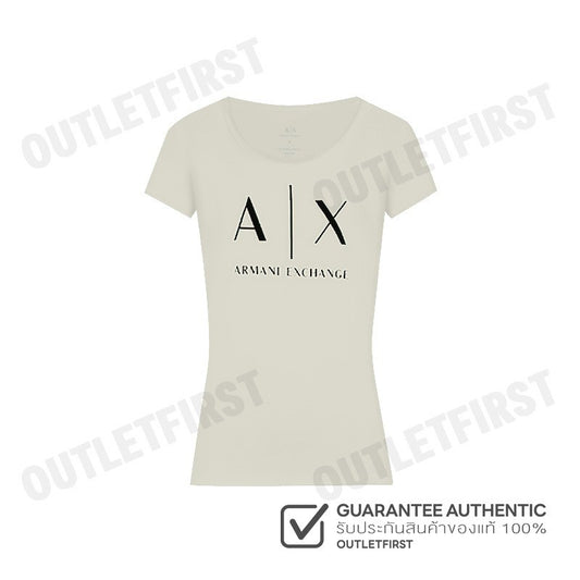 ARMANI EXCHANGE รุ่น PIMA COTTON PRINT LONG SLEEVE T-SHIRT CODE: 8NYT70 YJ16Z 1786 เสื้อยืดคอกลม เสื้อผู้หญิง แขนสั้น