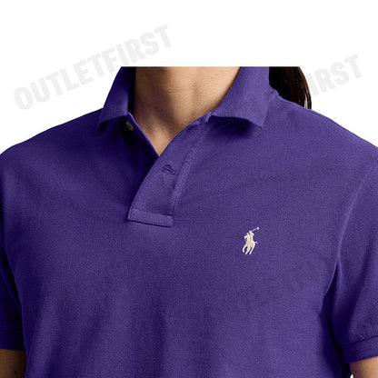 POLO RALPH LAUREN รุ่น CUSTOM SLIM FIT MESH POLO SHIRT CODE: 710680784397 เสื้อโปโล เสื้อผู้ชาย เสื้อแขนสั้น