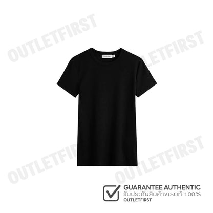 CALVIN KLEIN รุ่น RIBBED SLIM FIT CREWNECK T-SHIRT CODE: 40WJ217 BAE เสื้อยืดคอกลม เสื้อแขนสั้น เสื้อผู้หญิง