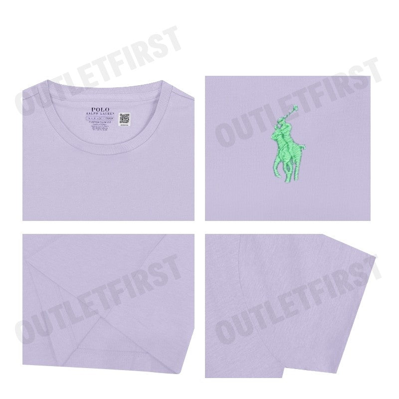 POLO RALPH LAUREN รุ่น CUSTOM SLIM FIT JERSEY CREWNECK T-SHIRT CODE: 710671438363 เสื้อยืดคอกลม เสื้อยืดผู้ชาย เสื้อยืด