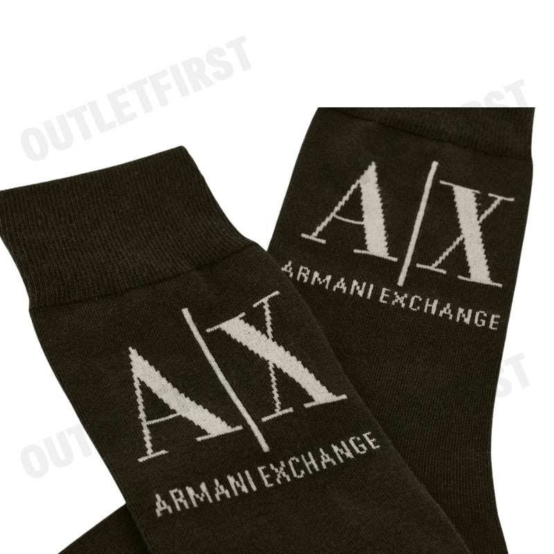 ARMANI EXCHANGE รุ่น TENNIS SOCKS WITH LOGO CODE: 953033 CC653 32840 ถุงเท้าข้อยาว ถุงเท้าน้ำตาล ถุงเท้าอมานี่