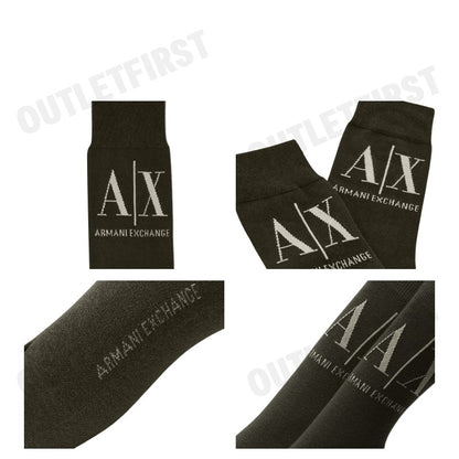 ARMANI EXCHANGE รุ่น TENNIS SOCKS WITH LOGO CODE: 953033 CC653 32840 ถุงเท้าข้อยาว ถุงเท้าน้ำตาล ถุงเท้าอมานี่