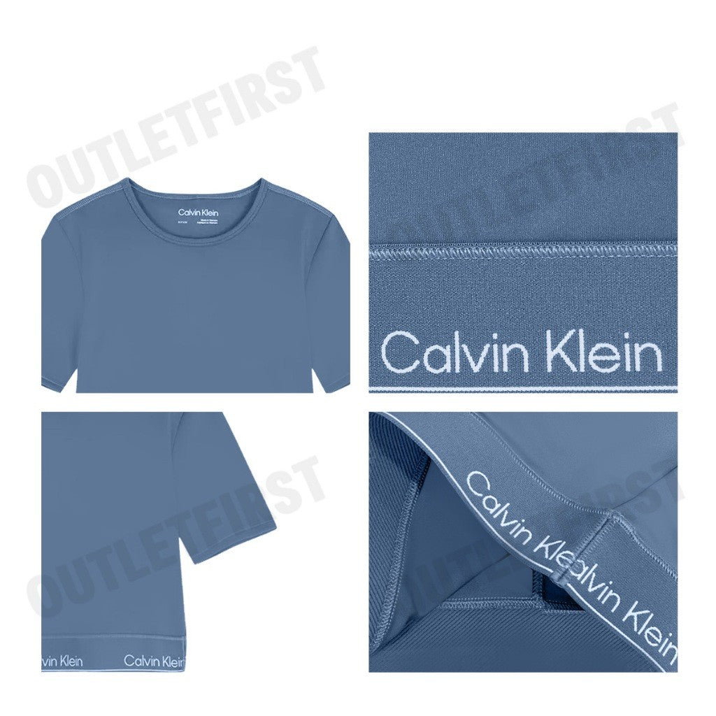 CALVIN KLEIN SPORT รุ่น CROPPED GYM T-SHIRT CODE: 4WS4K194 420 เสื้อครอป เสื้อแขนสั้น เสื้อออกกำลังกาย