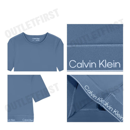 CALVIN KLEIN SPORT รุ่น CROPPED GYM T-SHIRT CODE: 4WS4K194 420 เสื้อครอป เสื้อแขนสั้น เสื้อออกกำลังกาย
