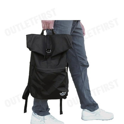 ADIDAS รุ่น PREMIUM ESSENTIALS ROLLTOP BACKPACK CODE: IJ0766 กระเป๋าเป้ กระเป๋าสะพายหลัง กระเป๋าสีดำ