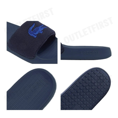 LACOSTE รุ่น MEN'S SERVE SLIDE 1.0 SLIDES CODE: 7-48CMA000795K รองเท้าแตะ รองเท้าผู้ชาย สลิปออน