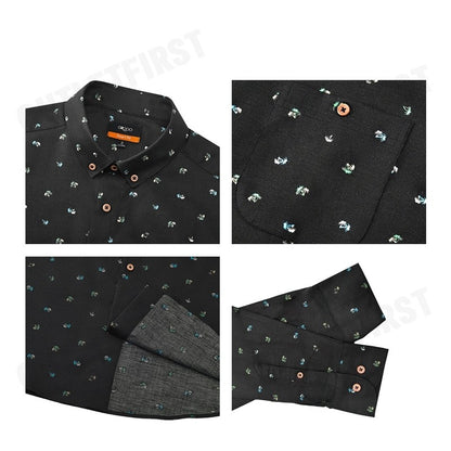 G2000 รุ่น MEN CLOTHING COTTON OXFORD PALM TREE PRINTED SHIRT SMART FIT CODE: 41120432 96 เสื้อเชิ้ตแขนยาว เสื้อเชิ้ต