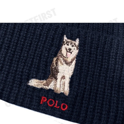 POLO RALPH LAUREN รุ่น HUSKY DOG BEANIE CODE: 449959442002 หมวกบีนนี่ หมวกไหมพรม หมวกโปโล