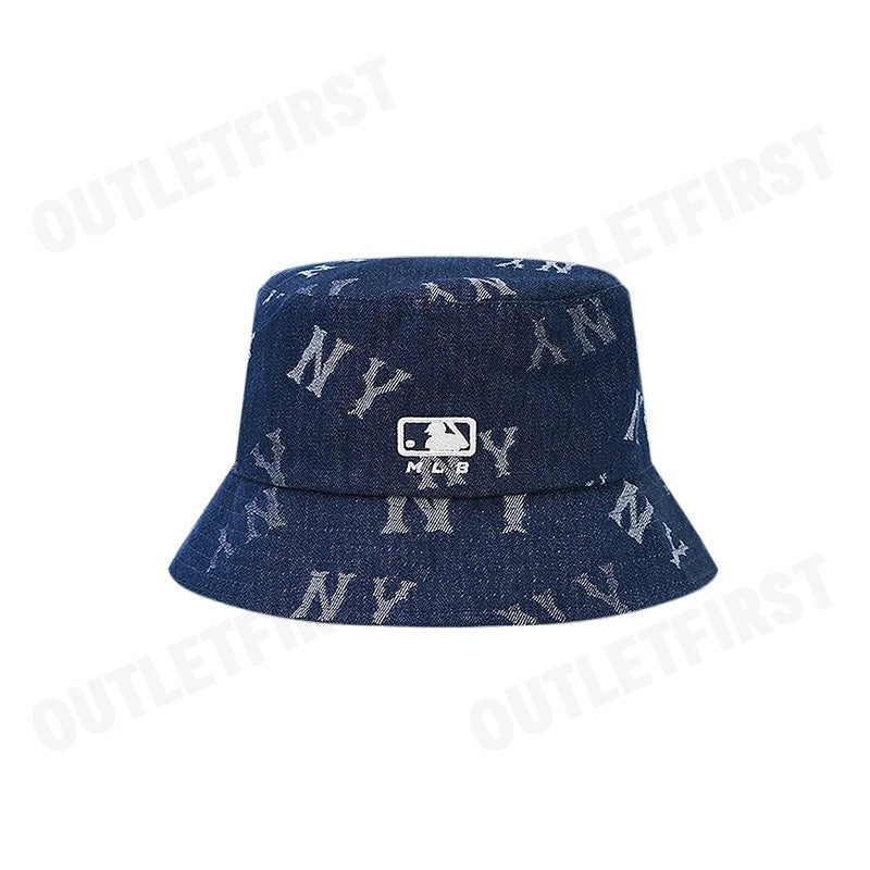 MLB รุ่น DENIM COOPERS MEGA LOGO NEW YORK YANKEES CODE: 3AHTDP24N 50INS หมวกบักเก็ต หมวกเฟร๊ปเป้ หมวกเอ็มแอลบี