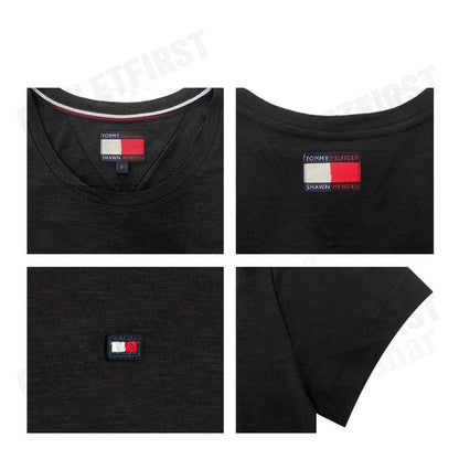 TOMMY HILFIGER รุ่น TOMMY HILFIGER X SHAWN MENDES FLAG T-SHIRT Code: MW31440 BDS เสื้อยืด เสื้อคอกลม เสื้อผู้ชาย