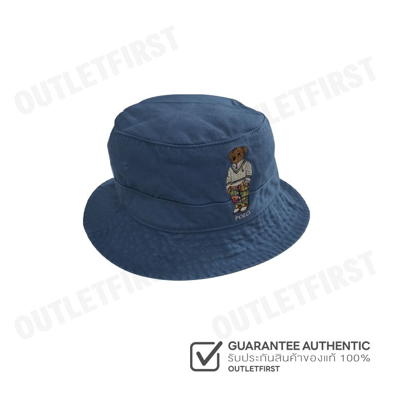 POLO RALPH LAUREN รุ่น  POLO BEAR COTTON BUCKET HAT CODE: 710900276001 หมวกบักเก็ต หมวกกันแดด หมวกแฟชั่น