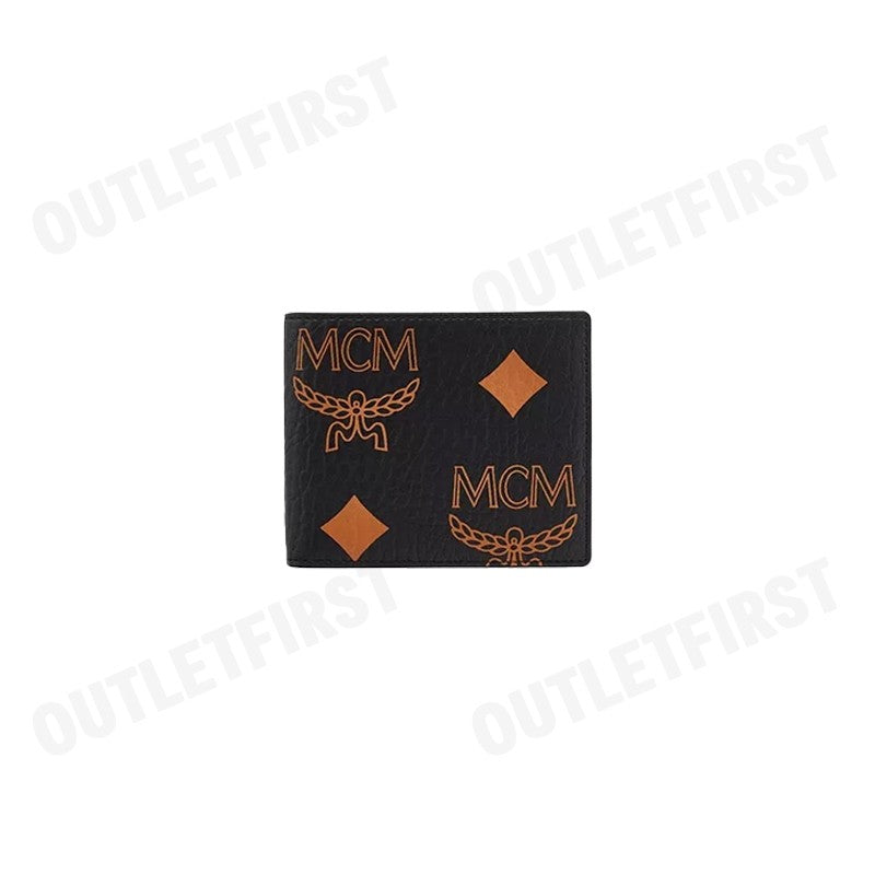 MCM รุ่น  BIFOLD WALLET IN MAXI VISETOS CODE: MXS DATA01 BK001 กระเป๋าสตางค์ใบสั้น กระเป๋าสตางค์ กระเป๋า