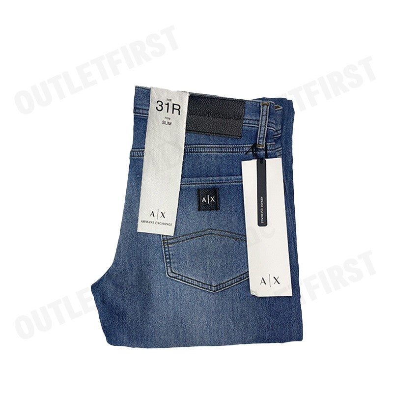 ARMANI EXCHANGE รุ่น SLIM FIT J13 JEANS MEN'S DENIM TROUSERS CODE:6RZJ13 Z1TTZ กางเกงยีนส์ผู้ชาย กางเกงขายาว กางเกงยีนส์