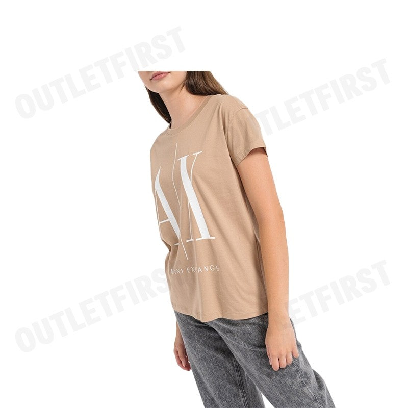 ARMANI EXCHANGE รุ่น  RELAXED FIT ICON PROJECT T-SHIRT CODE: 8NYTCX YJG3Z 0748 เสื้อยืด เสื้อคอกลม เสื้อผู้หญิง