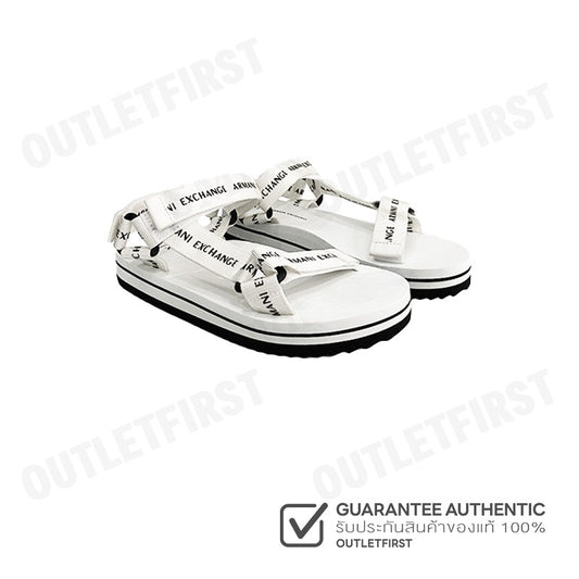 ARMANI EXCHANGE รุ่น  FLAT SANDALS BLACK CODE: XDP036 XV701 01015 รองเท้าแตะรัดข้อ รองเท้ารัดส้น รองเท้าแตะลำลอง