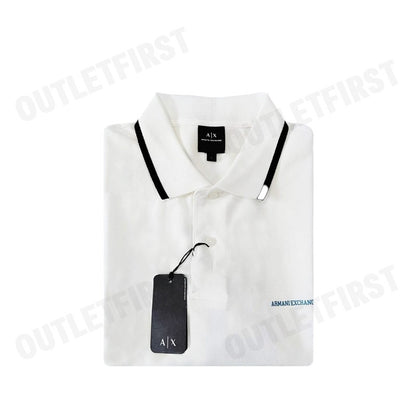 ARMANI EXCHANGE รุ่น  OVER FIT COTTON PIQUÉ LOGO POLO SHIRT CODE: 6RZFLK ZJM5Z 1116 เสื้อโปโล เสื้อโปโลชาย เสื้อผู้ชาย
