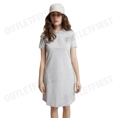 LACOSTE รุ่น  LACOSTE SLIM SHORT SLEEVE POLO DRESS CODE: EF7355 10 CCA เดรสโปโลหญิง ชุดเดรส ชุดผู้หญิง