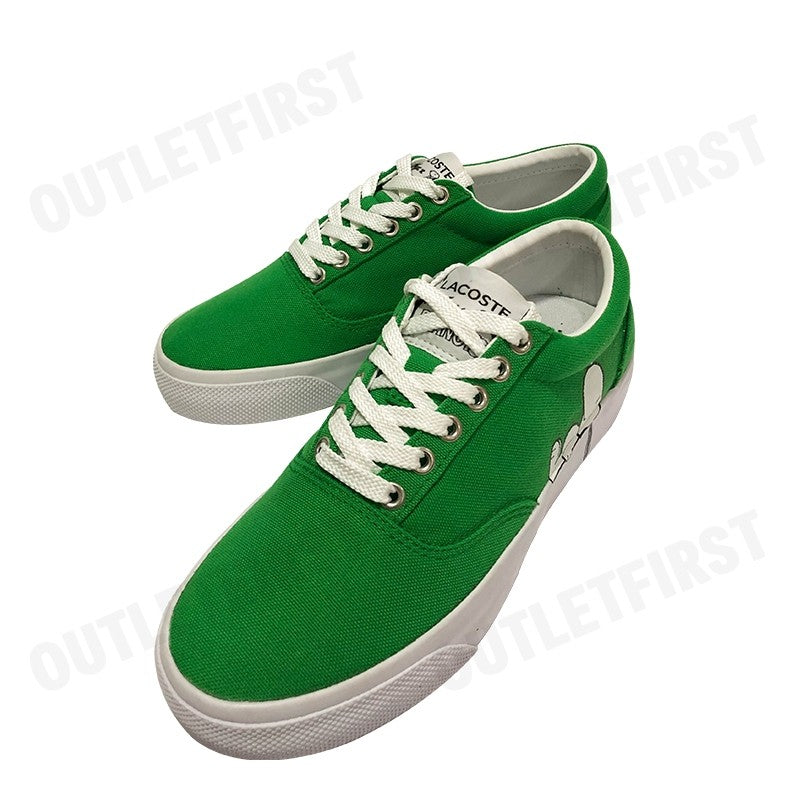 LACOSTE รุ่น  WOMEN'S JUMP SERVE LACE LACOSTE X PEANUTS SNEAKERS CODE: 7-42CFA00271R7 รองเท้าผ้าใบ รองเท้าผู้หญิง