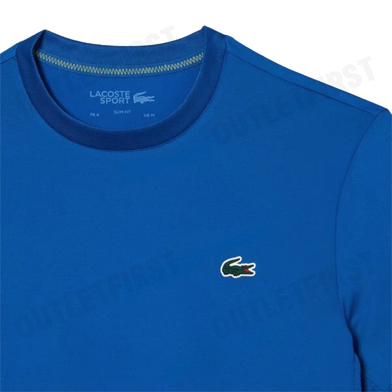 LACOSTE รุ่น  MEN'S LACOSTE SPORT REGULAR FIT T-SHIRT WITH CONTRAST BRANDING CODE: TH5189 10 KXB เสื้อยืดคอกลม เสื้อยืด