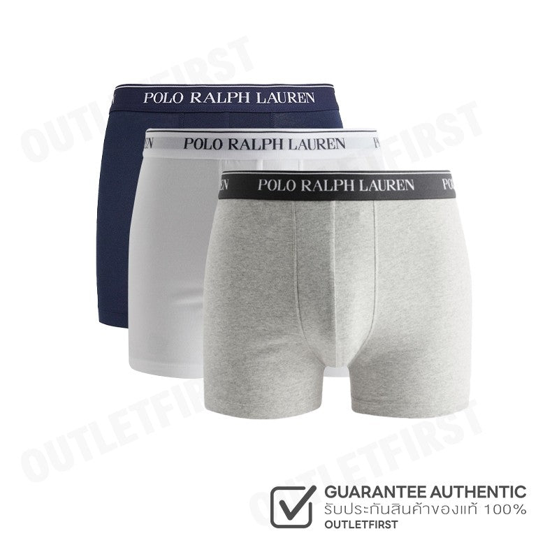 POLO RALPH LAUREN รุ่น  CLASSIC STRETCH-COTTON TRUNK 3-PACK CODE: 714859273001 กางเกงชั้นในผู้ชาย กางเกงบ๊อกเซอร์