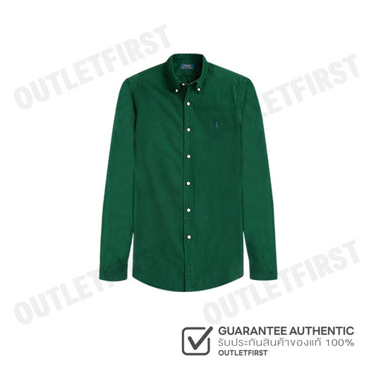 POLO RALPH LAUREN รุ่น  CLASSIC FIT GARMENT-DYED OXFORD SHIRT CODE: 710852165013 เสื้อเชิ้ตแขนยาว เสื้อผู้ชาย เสื้อเชิ๊ต