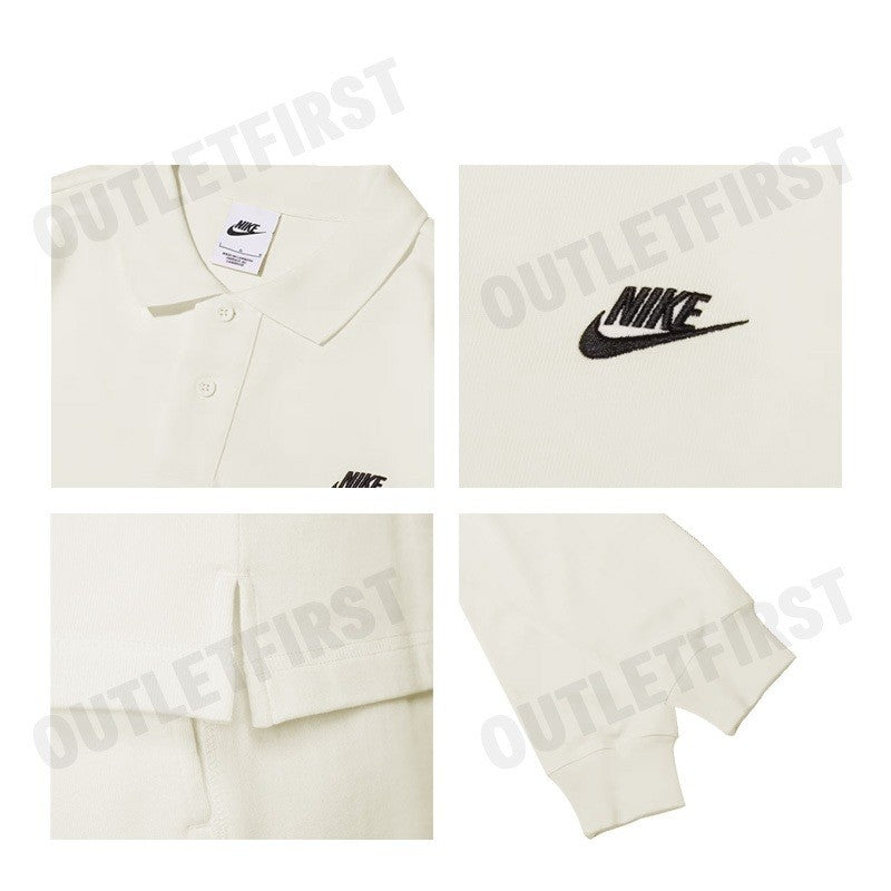NIKE รุ่น MEN'S LONG-SLEEVE KNIT POLO CODE: FQ3418 133 เสื้อโปโลแขนยาว เสื้อโปโล เสื้อโปโลคอปก