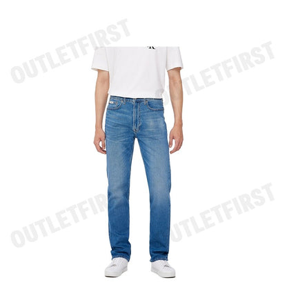CALVIN KLEIN JEANS รุ่น MEN'S STANDARD STRAIGHT FIT JEANS CODE: 40TM748 EFD กางเกงยีนส์ กางเกงยีนส์ขาวยาว เกงเกงยีนส์