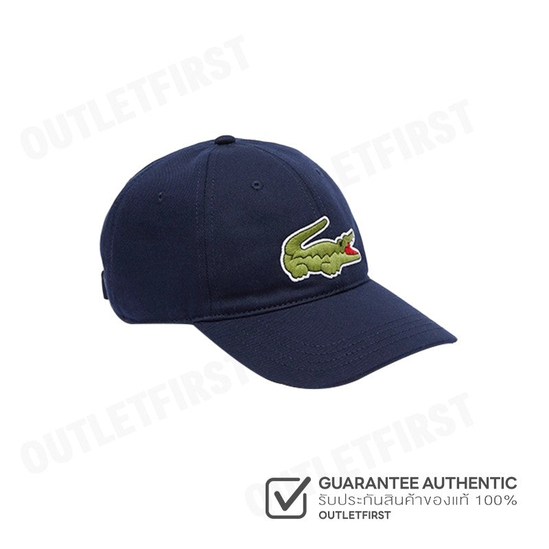 LACOSTE รุ่น UNISEX LACOSTE ADJUSTABLE ORGANIC COTTON TWILL CAP CODE: RK9871 10 166 หมวกแก็ป หมวกเบสบอล หมวก