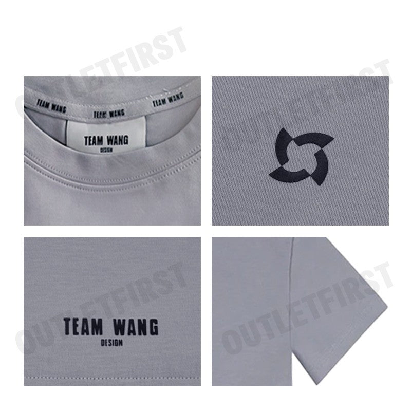 TEAM WANG รุ่น TWD X CHUNG ASIA BODYCON SHORT-SLEEVED T-SHIRT CODE: TW-SK24A002 GY เสื้อยืดคอกลม เสื้อครอป เสื้อยืด