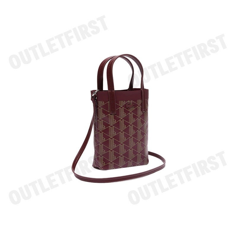 LACOSTE  รุ่น ZELY MINI TOTE WITH POUCH CODE: NF4463ZE M45 กระเป๋าสะพายข้าง กระเป๋าถือ กระเป๋า