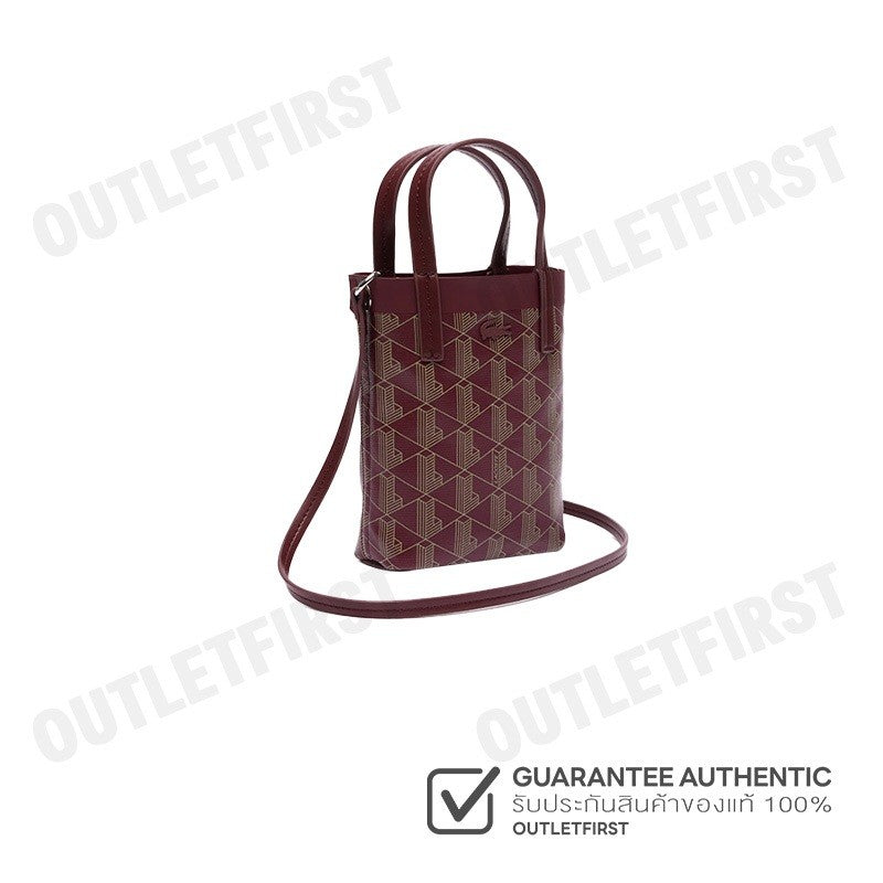 LACOSTE  รุ่น ZELY MINI TOTE WITH POUCH CODE: NF4463ZE M45 กระเป๋าสะพายข้าง กระเป๋าถือ กระเป๋า