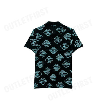 LACOSTE รุ่น GLOBE PRINT LACOSTE MOVEMENT POLO SHIRT CODE: PH6241 10 QPI เสื้อโปโล เสื้อโปโลแขนสั้น เสื้อโปโลคอปก
