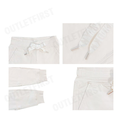 DKNY SPORT รุ่น TWO TONE LOGO DRAWCORD JOGGER CODE: DP2P1917 SAN กางเกงขายาว กางเกงขาจั๊ม กางเกงขายาวผู้หญิง