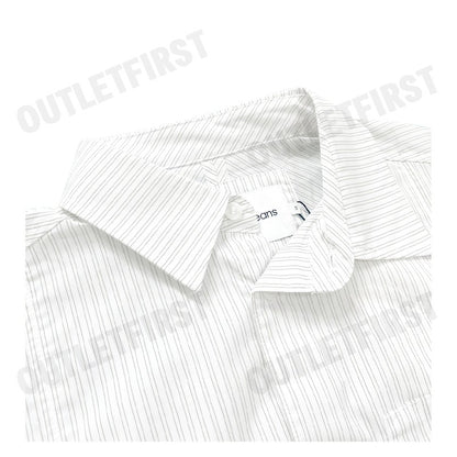 CALVIN KLEIN JEANS รุ่น MEN'S PANELLED WHITE CODE: J325367 YAF เสื้อเชิ้ตแขนยาว เสื้อเชิ้ตผู้ชาย เสื้อเชิ้ตคอปก