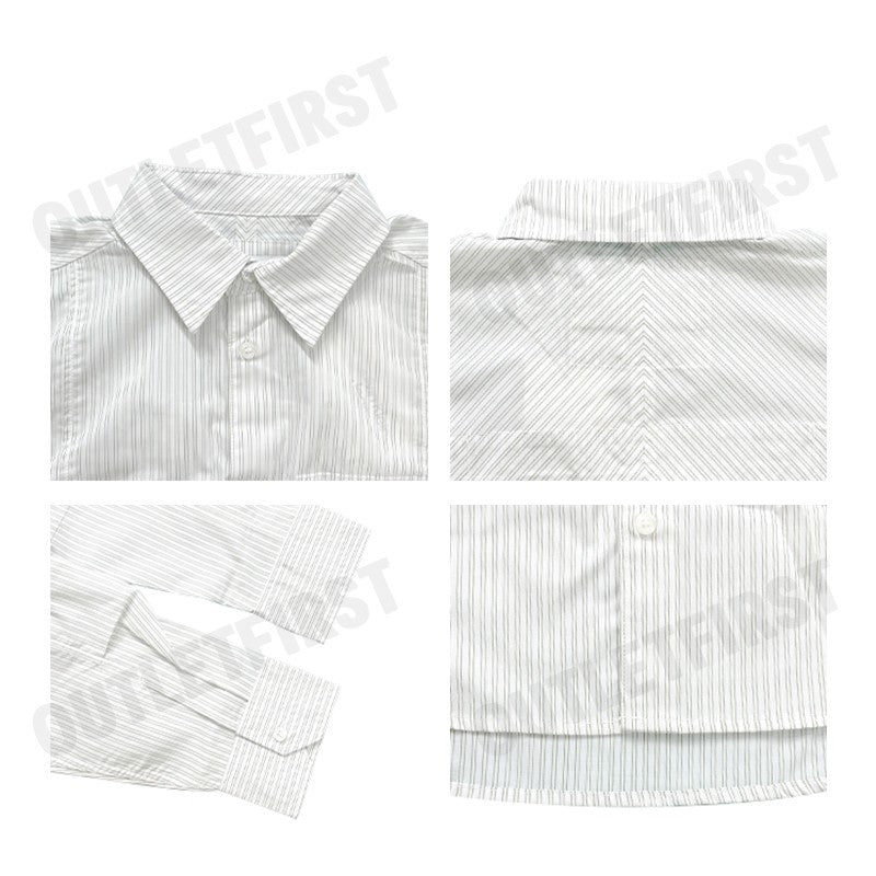 CALVIN KLEIN JEANS รุ่น MEN'S PANELLED WHITE CODE: J325367 YAF เสื้อเชิ้ตแขนยาว เสื้อเชิ้ตผู้ชาย เสื้อเชิ้ตคอปก